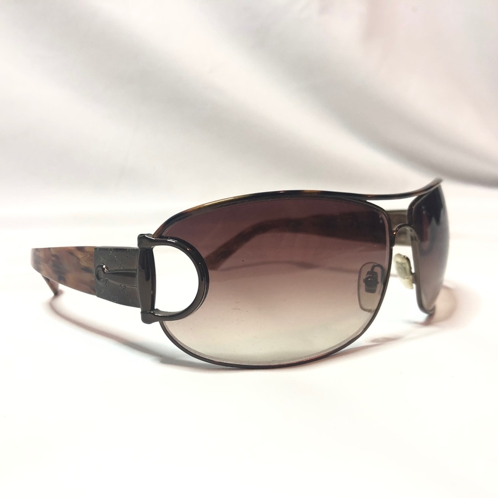 GUCCI Sunglasses GG Metal Frame Brown - Picture 3 of 14